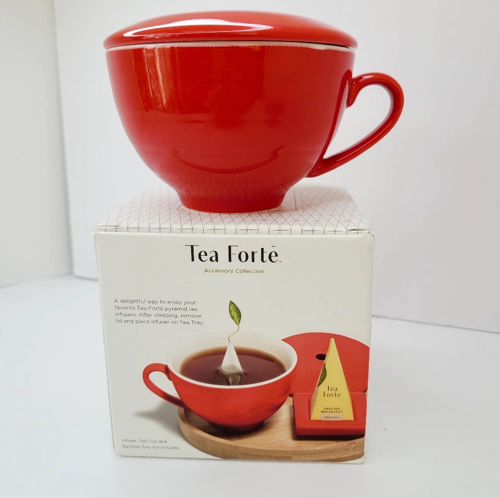 Tea Forte Red Ceramic Teacup
